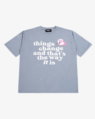 FNDMNTLS GREY BUTTERFLY TEE