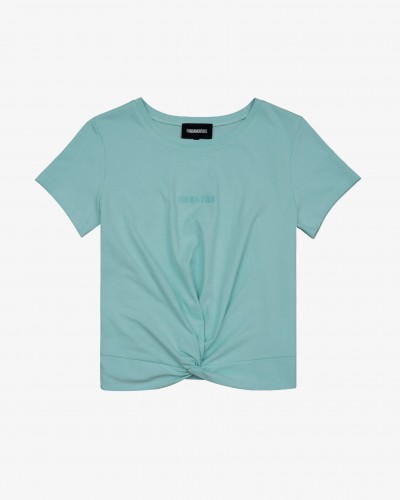 T-SHIRT KNOT - verde agua