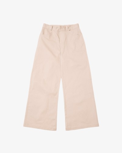 Beige Drill Pants
